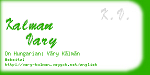 kalman vary business card