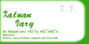 kalman vary business card